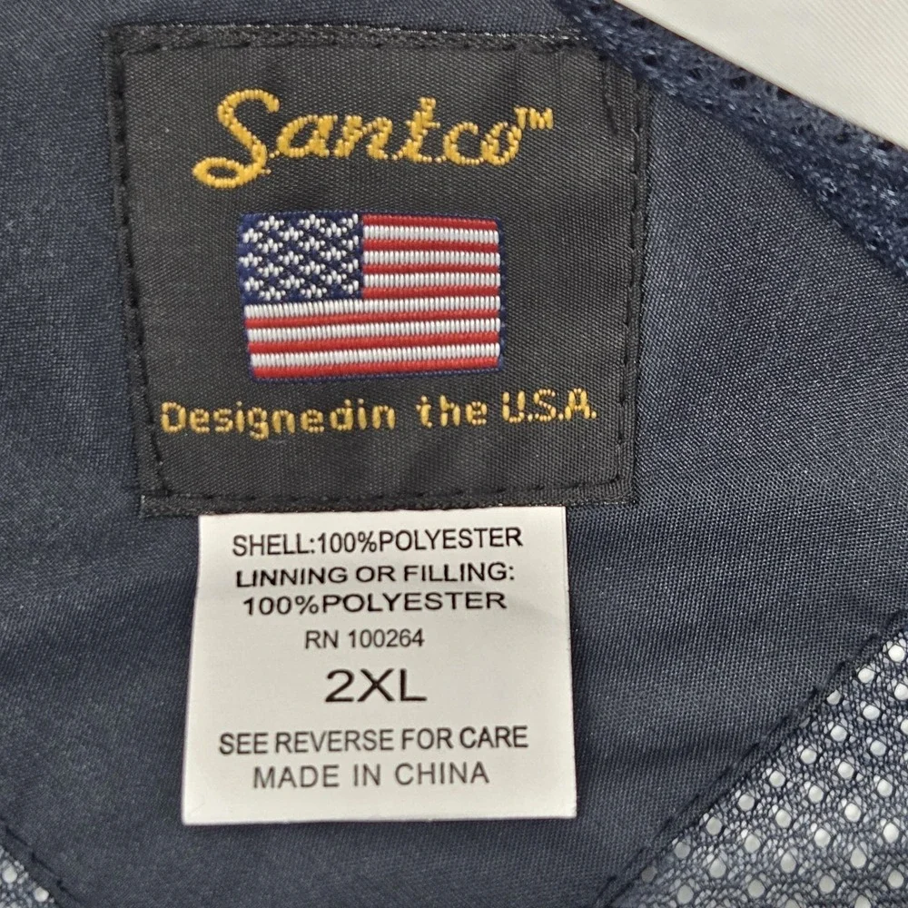 NEW Santco Alaska Jacket Mens 2XL White Hooded Windbreaker Water Resistant NWT‎